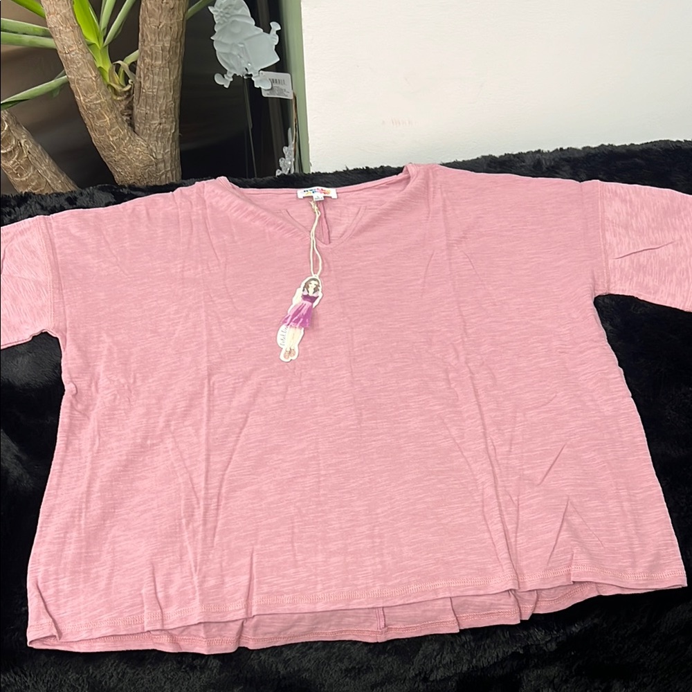 Pink V-Neck T-Shirt